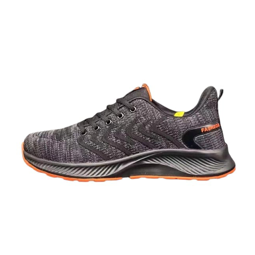 Mesh Sneaker For Men - Grey And Orange - VA2038