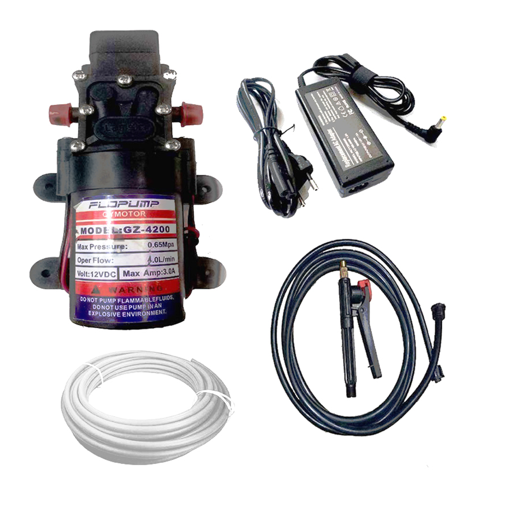 High Pressure Full Set Water Pump - 12 Volt - Black 