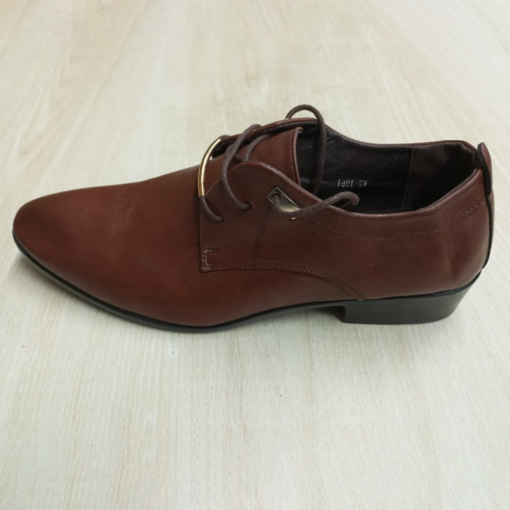 PU Leather Formal Shoes for Men - Coffee - F02