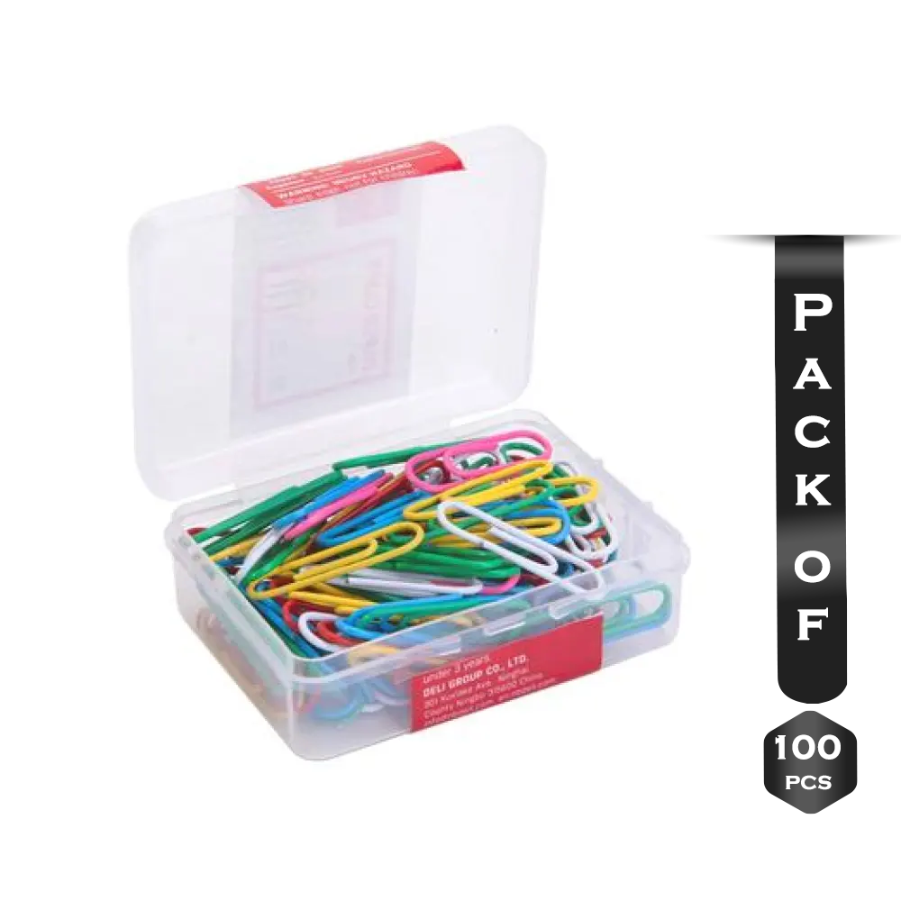 Pack of 100 Pcs Deli E0024 Paper Clip