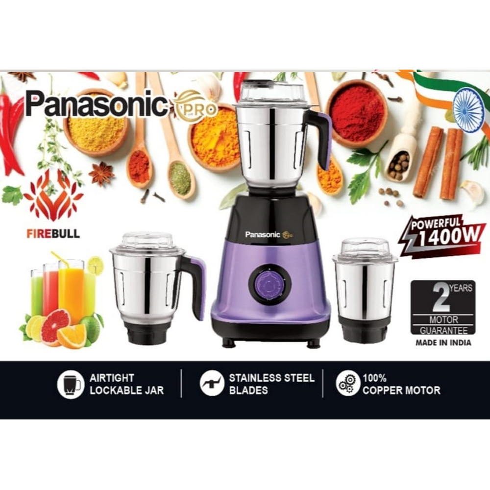 Panasonic Pro Fireball Mixer Grinder 1400W - Purple