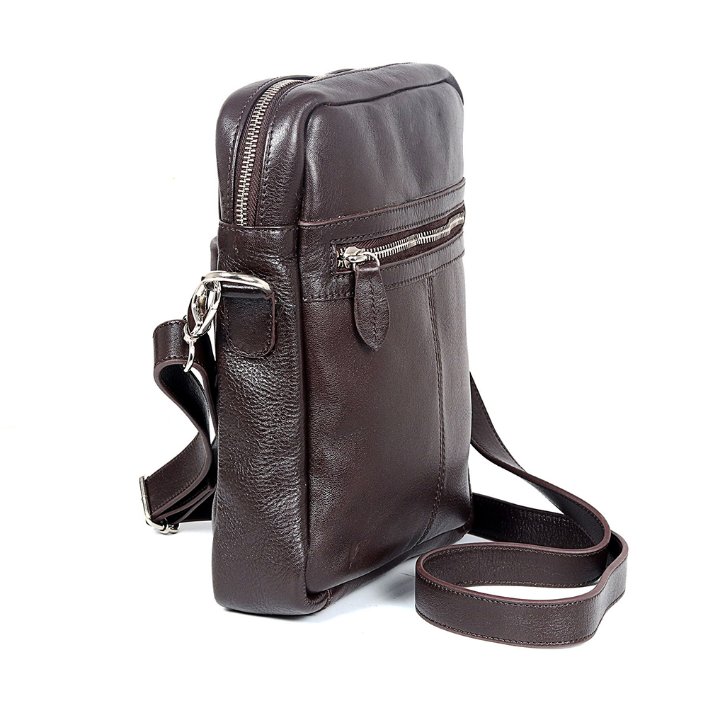 Zays Leather Messenger Bag For Men - BG05 - Dark Chocolate