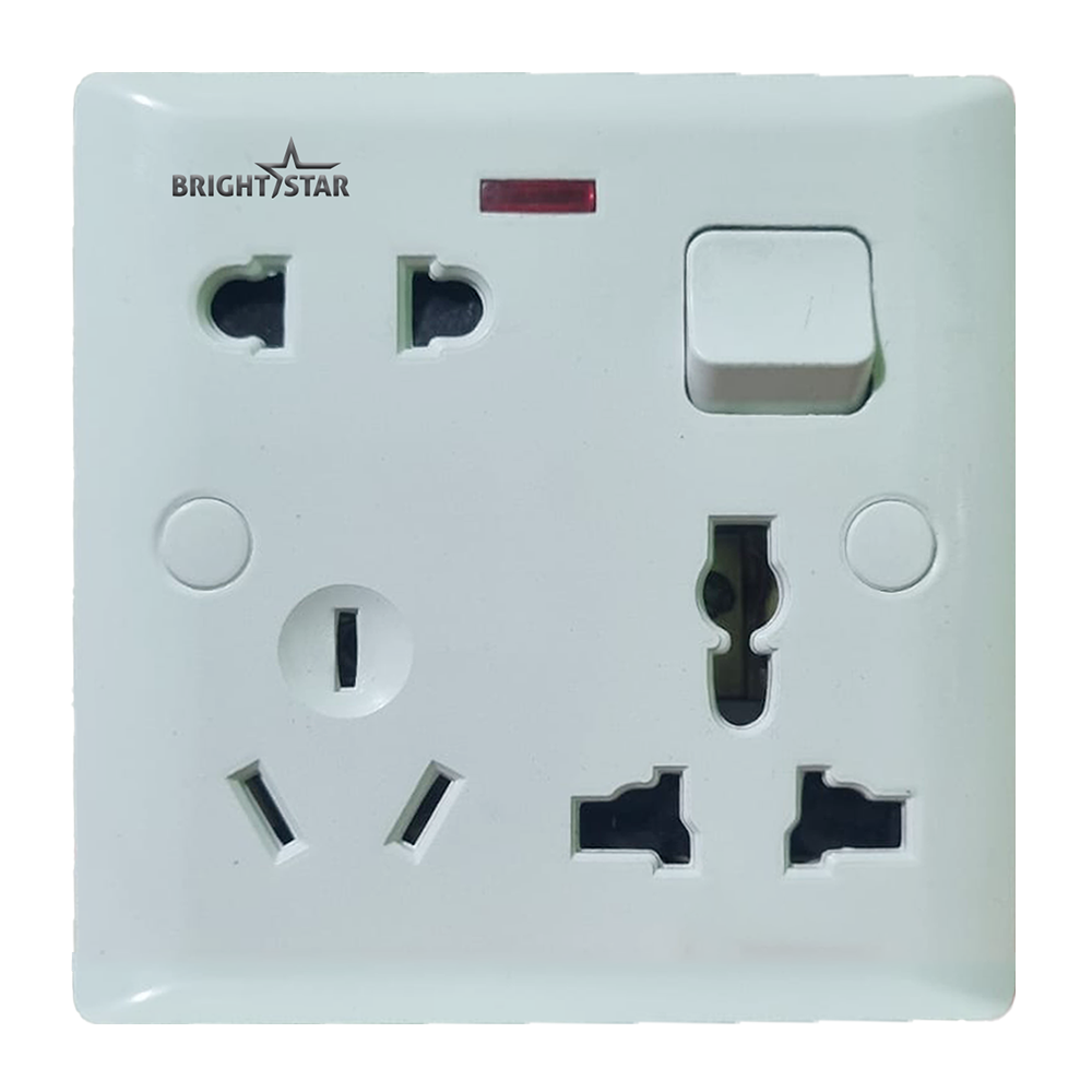 Brightstar 6 Pin Socket - White