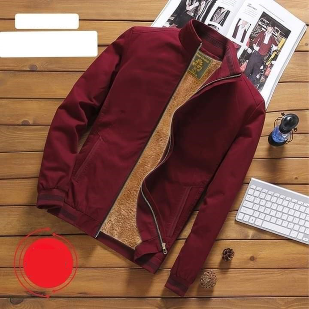 Premium Double Part Jacket For Men - Maroon 