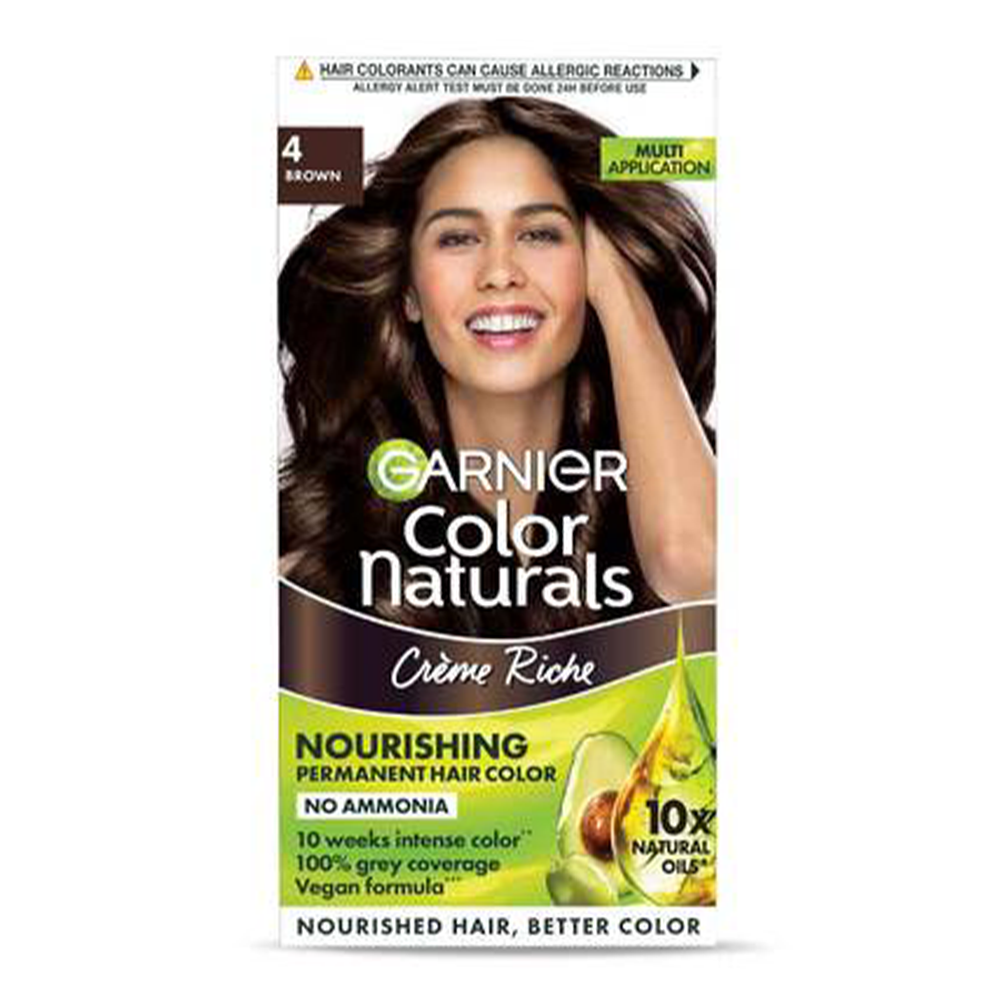 Garnier Color Naturals Hair Color - 4 Brown - 70ml+60g