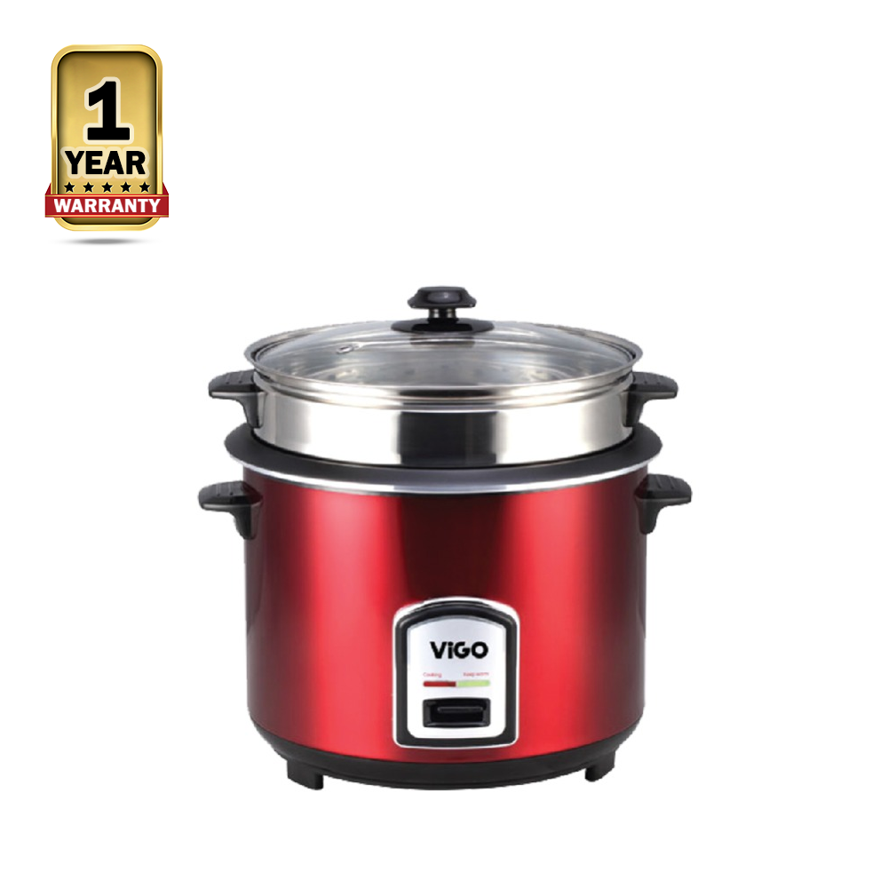 Vigo SS 40-06 Two Pot Rice Cooker - 1.8 Litre - Red - 874138
