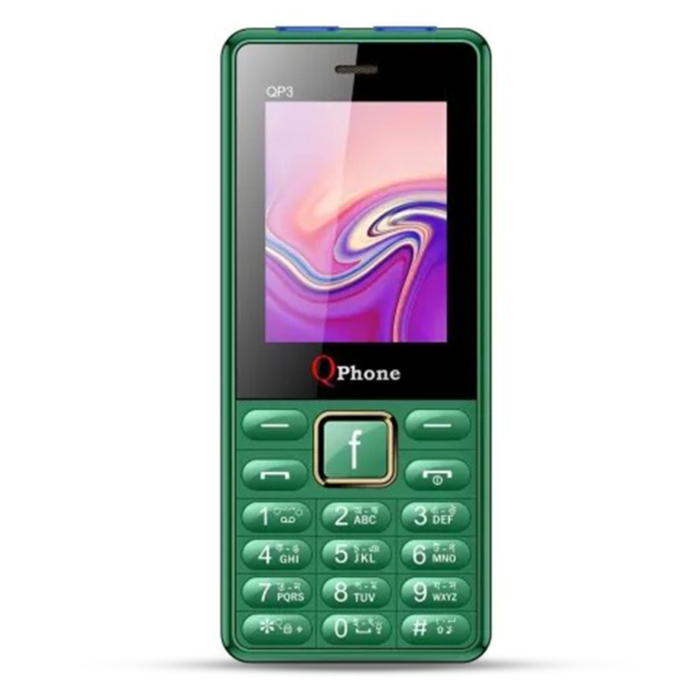 Qphone QP3 Dual Sim Feature Phone - Green