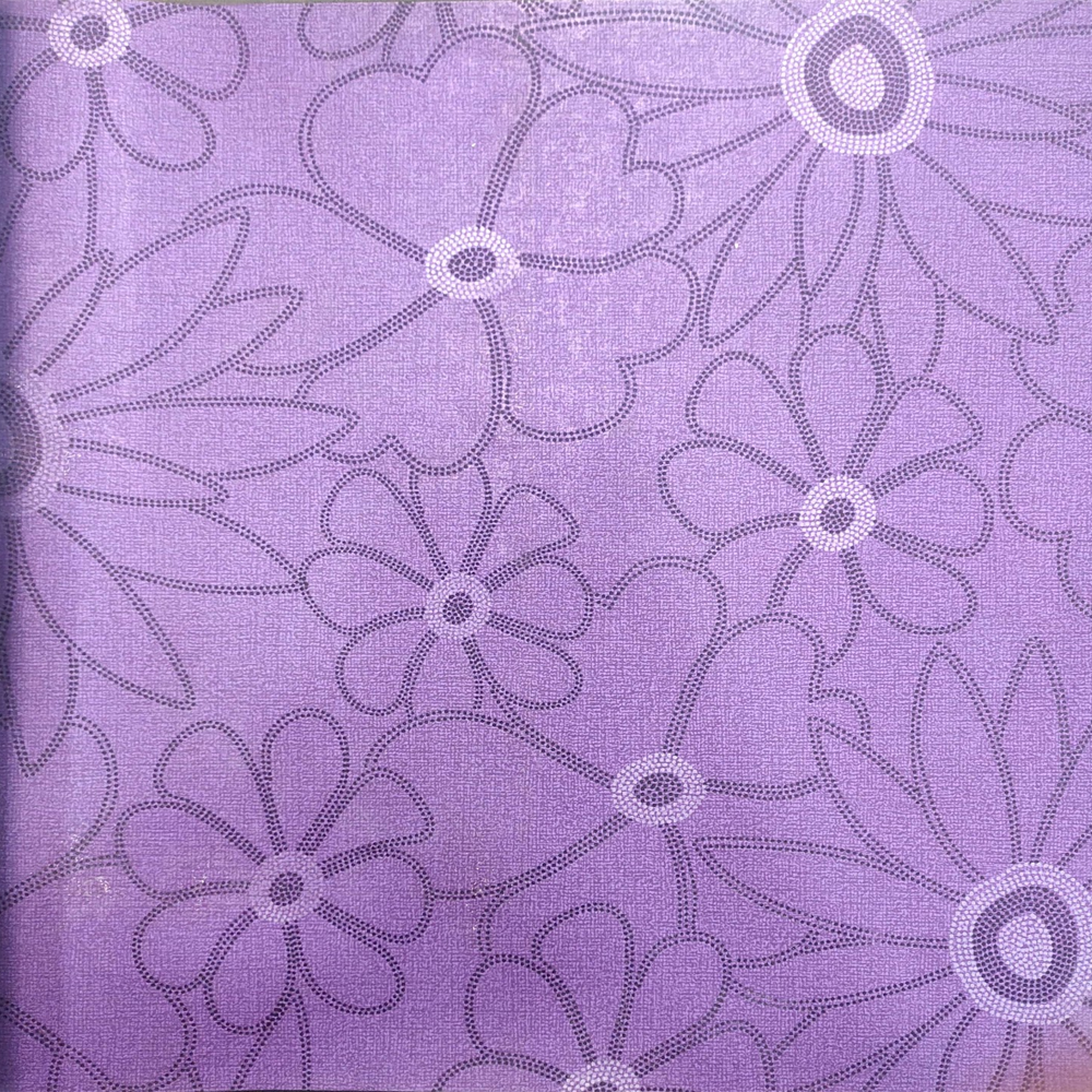 PVC Lota Flower Wallpaper - 75sqft - Purple - Lota 3