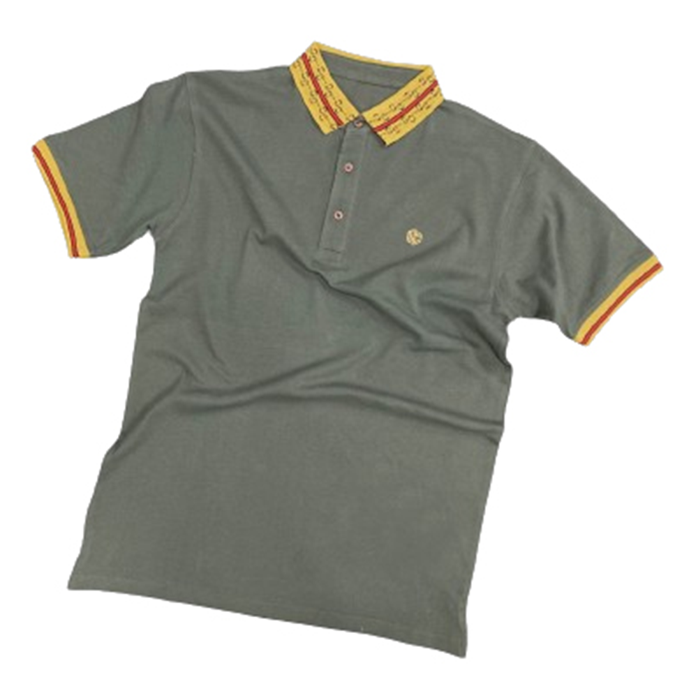 PK Cotton Half Sleeve Polo For Men - Gray - PT-N19