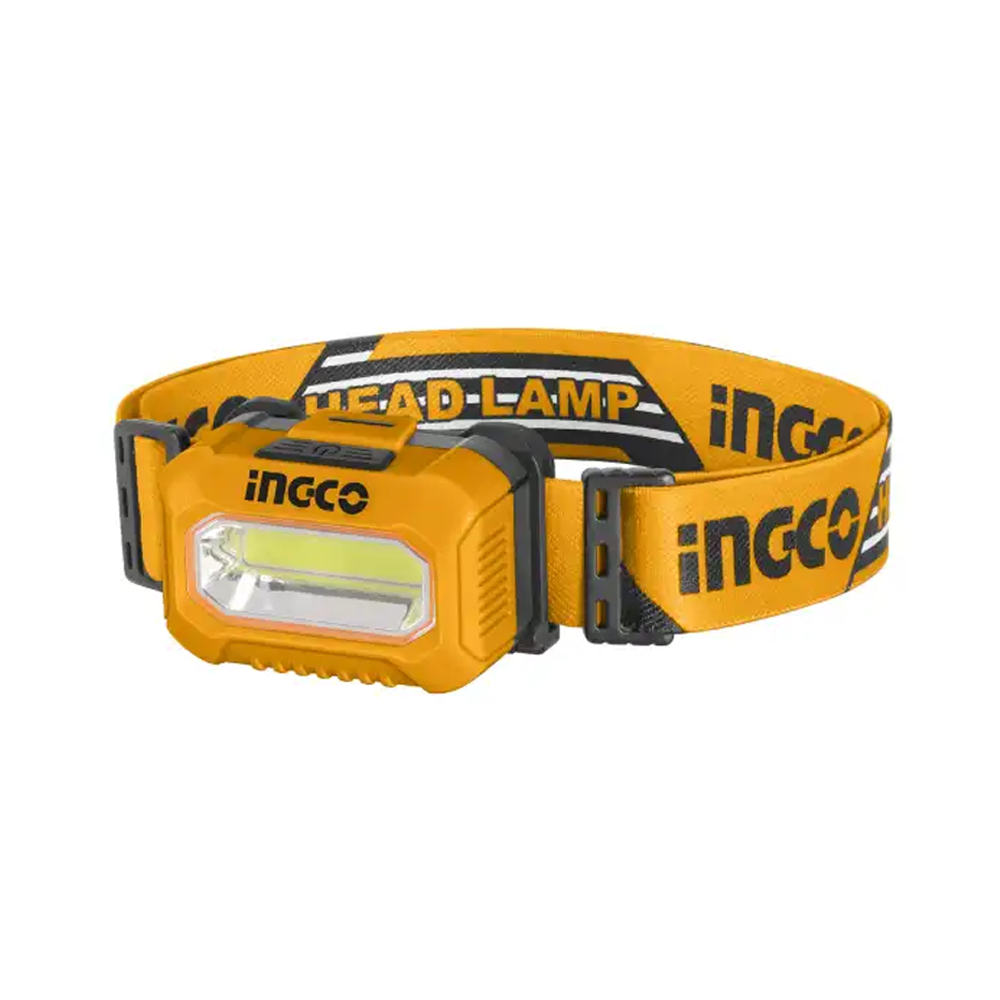 Ingco HHL013AAA5 LED Head Lamp Torch Light - Yellow