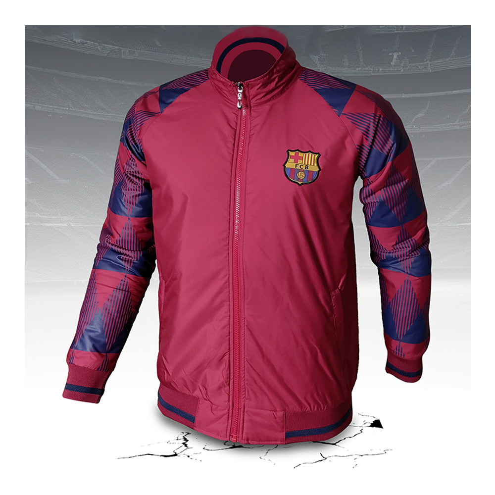 China Microfiber Barcelona Double Part Air Proof Winter Jacket for Men - Maroon - JBAR