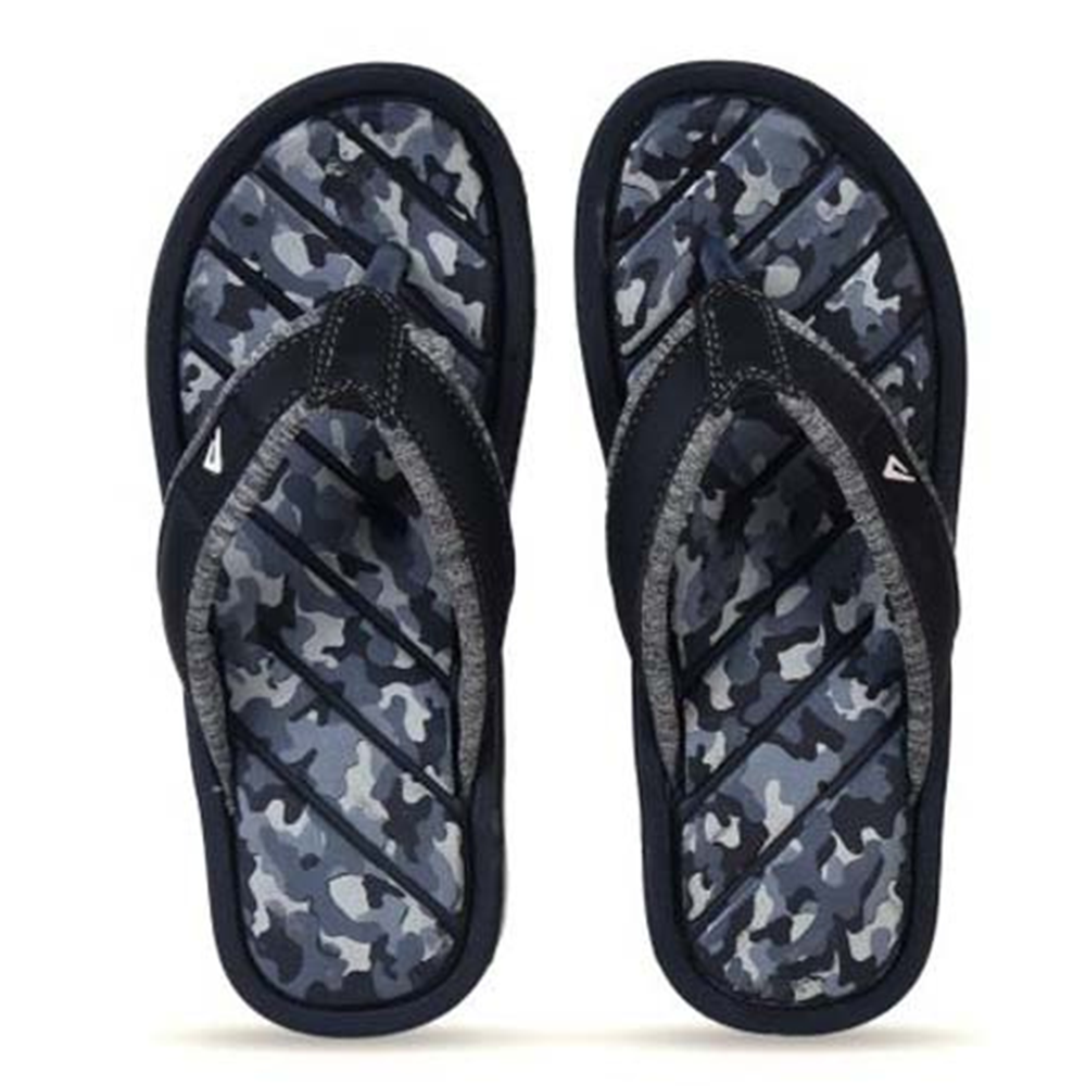 Ajanta Impakto Melange Rexine Flip Flop Sandal For Men - Gray - CG 4028