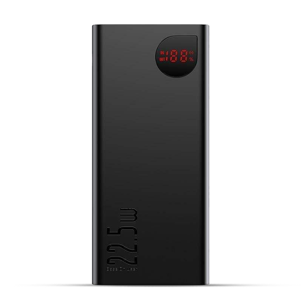 Baseus Adaman Metal Digital Display Quick Charge Power Bank - 20000mAh - Black
