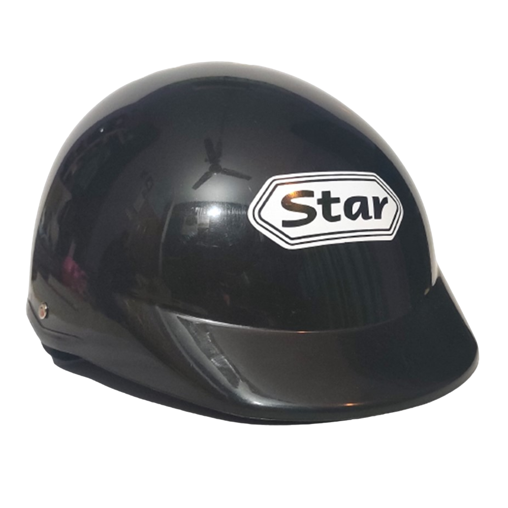 STAR Open Face Cap Helmet - Black