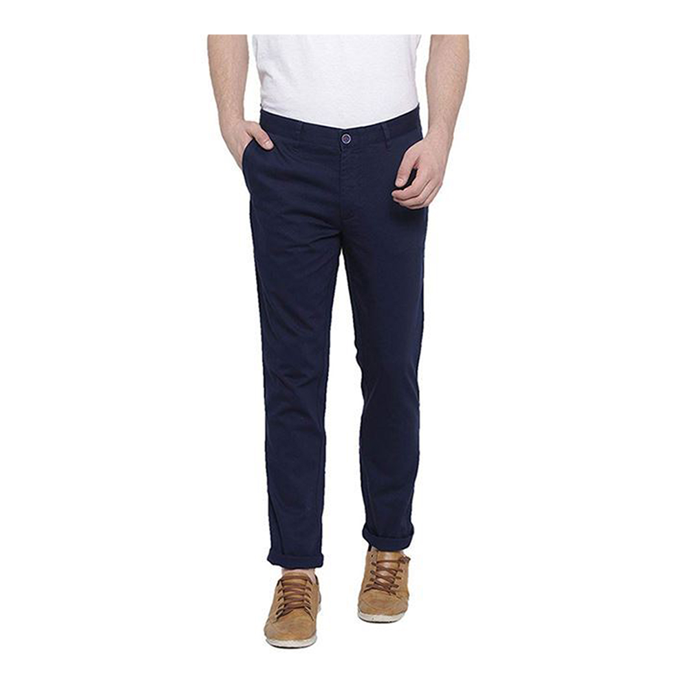 Cotton Chinos Gabardine Pant For Men - Royal Blue - NZ-3102