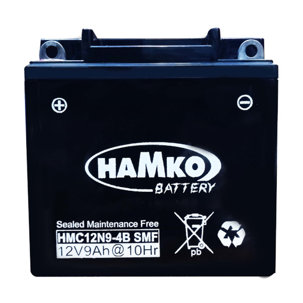 Hamko 12N9-4B SMF Bike Battery - 12V9AH