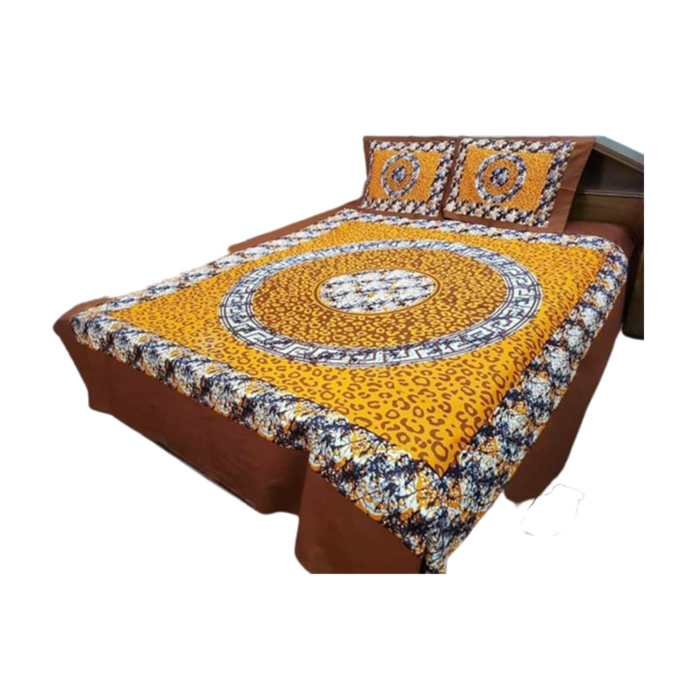 Cotton Panel King Size Bedsheet - ST-275 - Multicolor