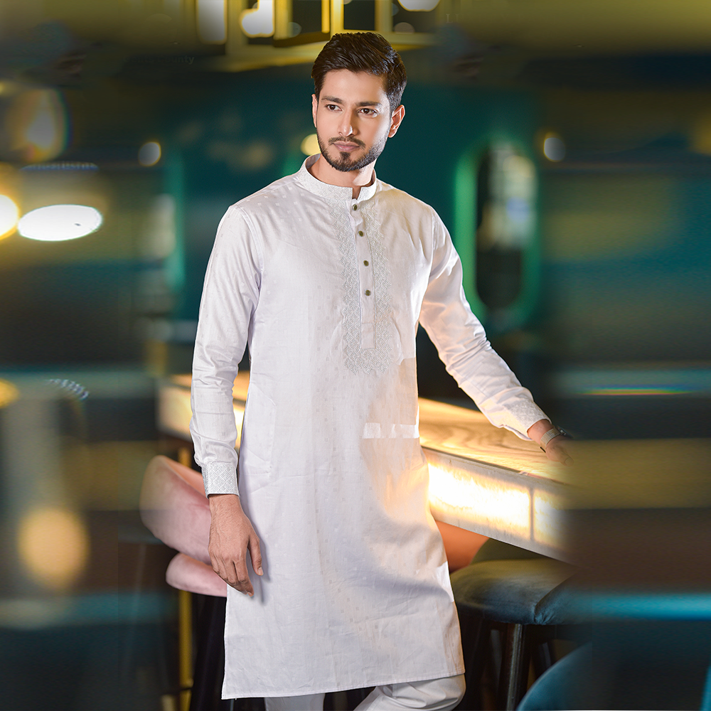 White panjabi design for man new arrivals