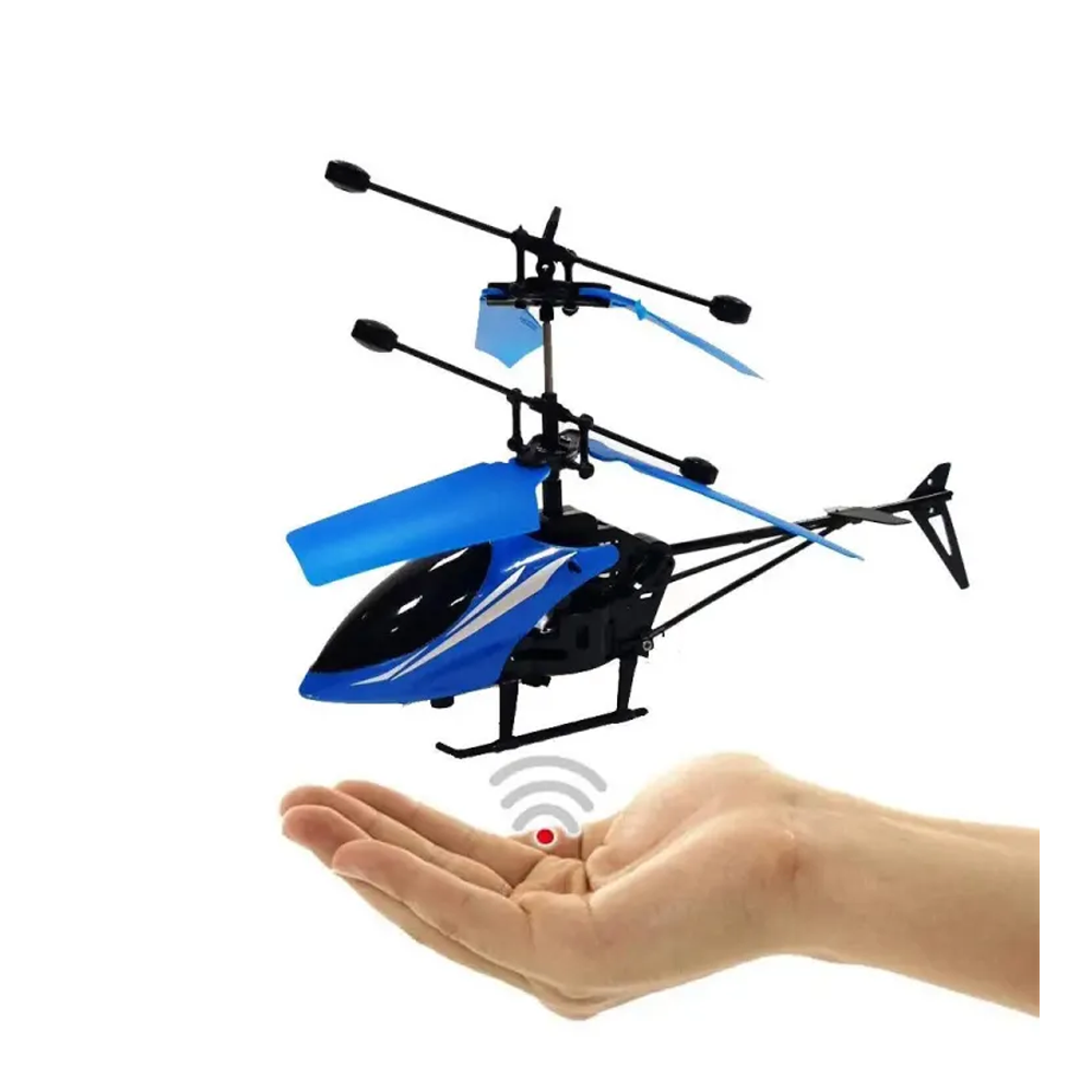 Plastic Sensor Hand Induction Helicopter For Kids - Blue