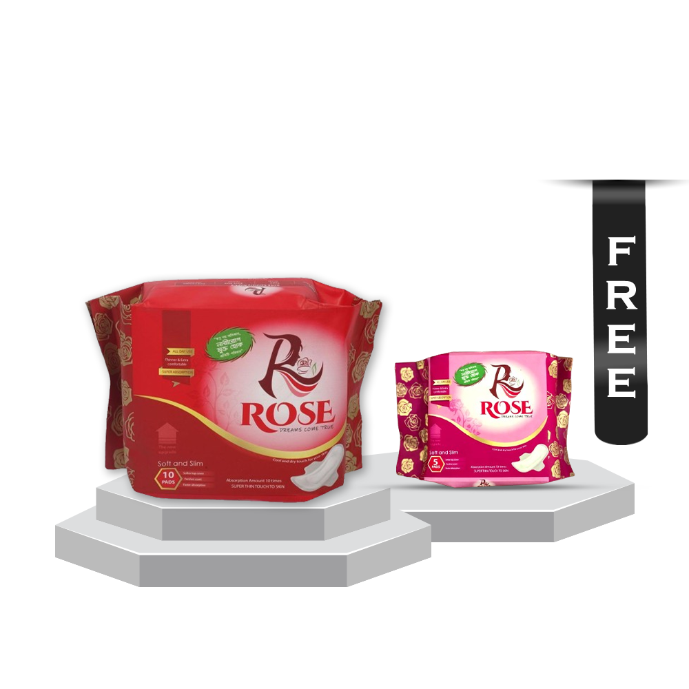 Buy Rose Sanitary Napkin - 10 Pcs And Get Rose Sanitary Napkin 5 Pcs Free