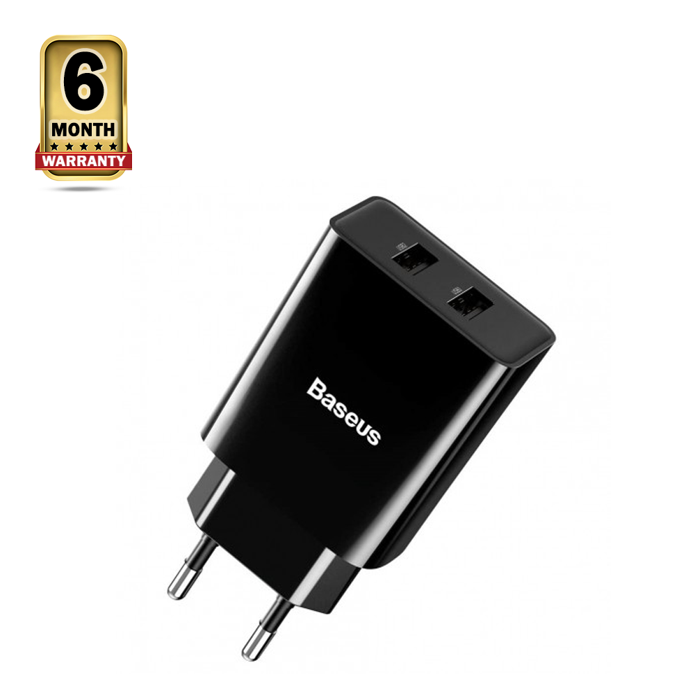 Baseus CCFS-R01 Speed Mini Dual USB Travel Charger - 10.5W - Black