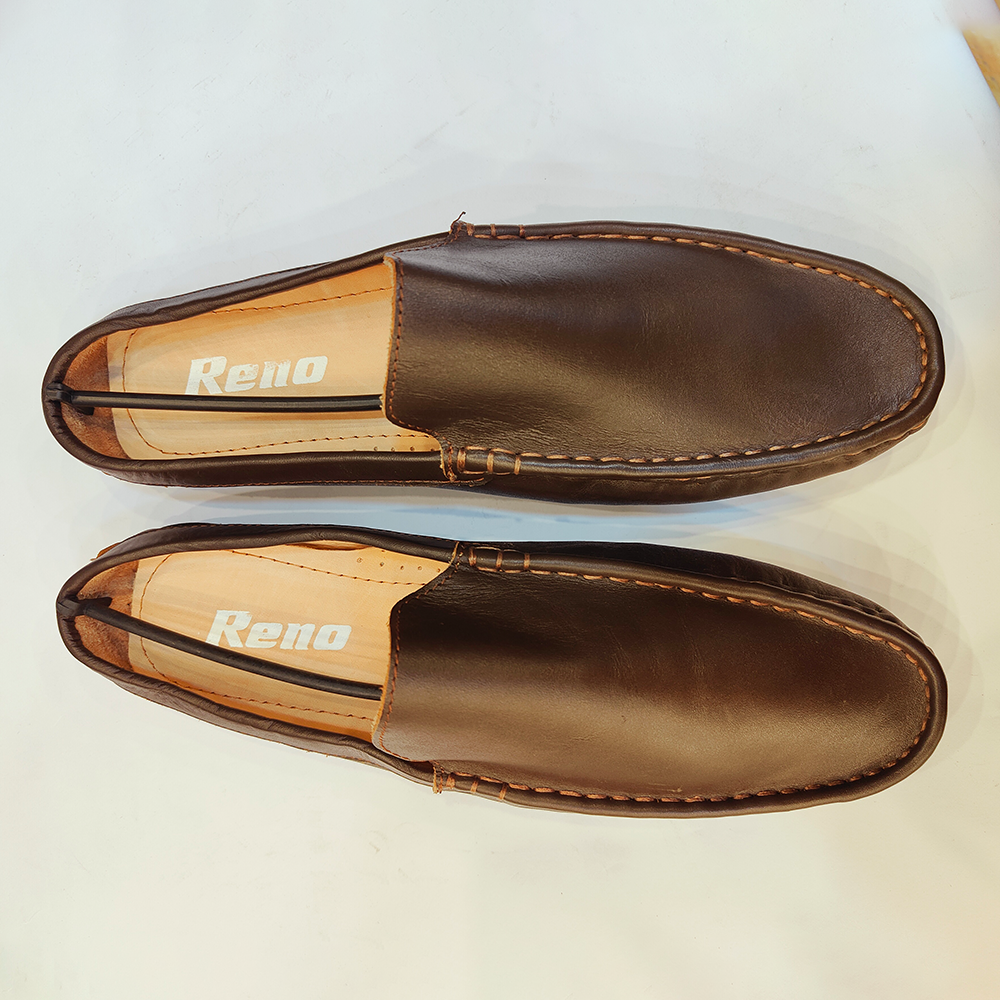 Reno Leather Half Shoes For Men - Chocolate - RH4024