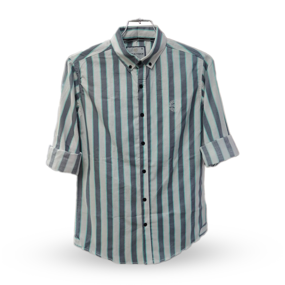 Cotton Full Sleeve Striped Shirt For Men - Multicolor - OP212