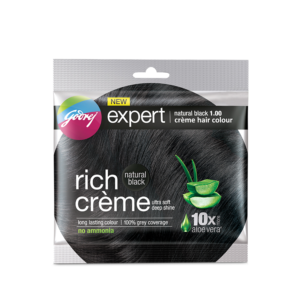 Godrej Expert Rich Creme Hair Color - 20gm - Black