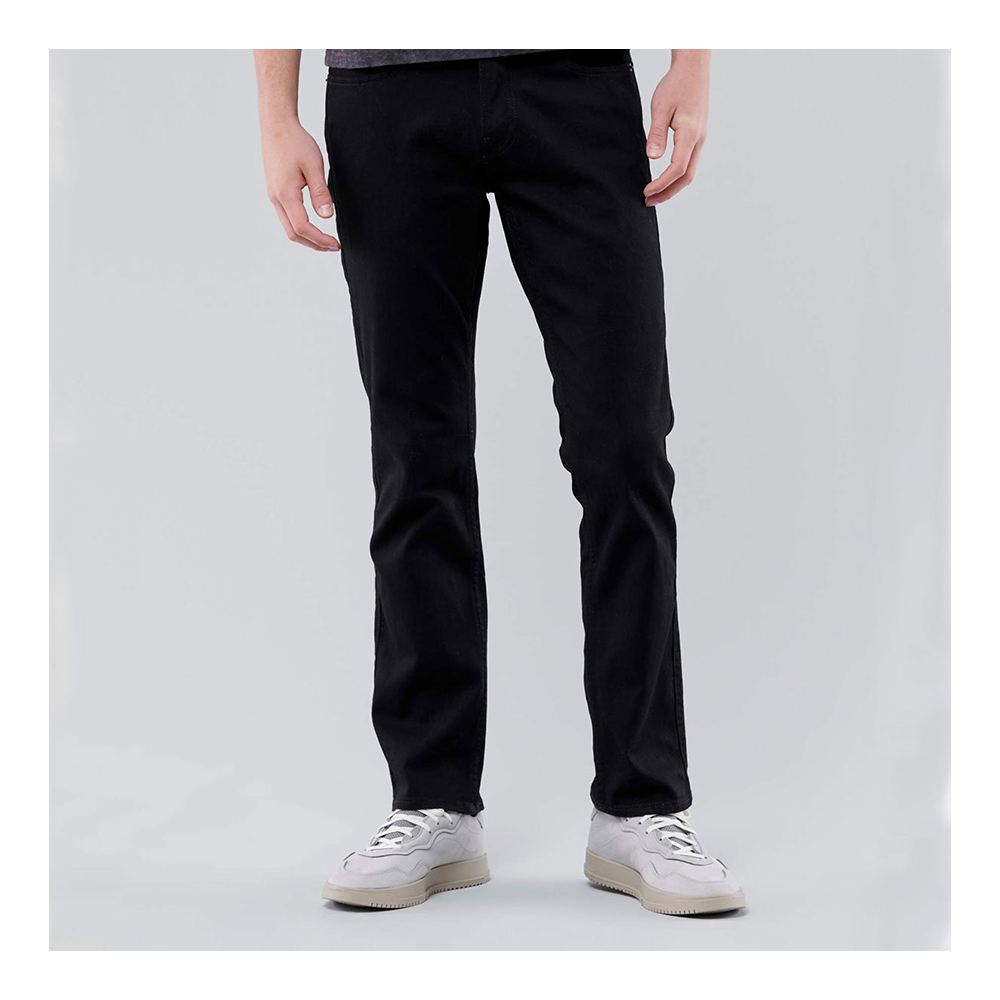 Cotton Semi Stretch Denim Jeans Pant For Men - Deep Black - NZ-13094