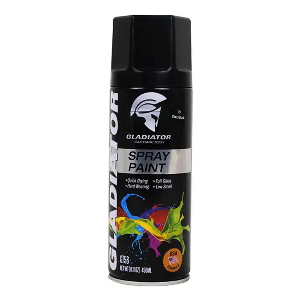 Gladiator Glossy Black Paint Spray - 450ml