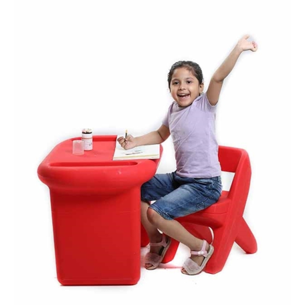 RFL Playtime Playtime Scholar Table With Chair - Red