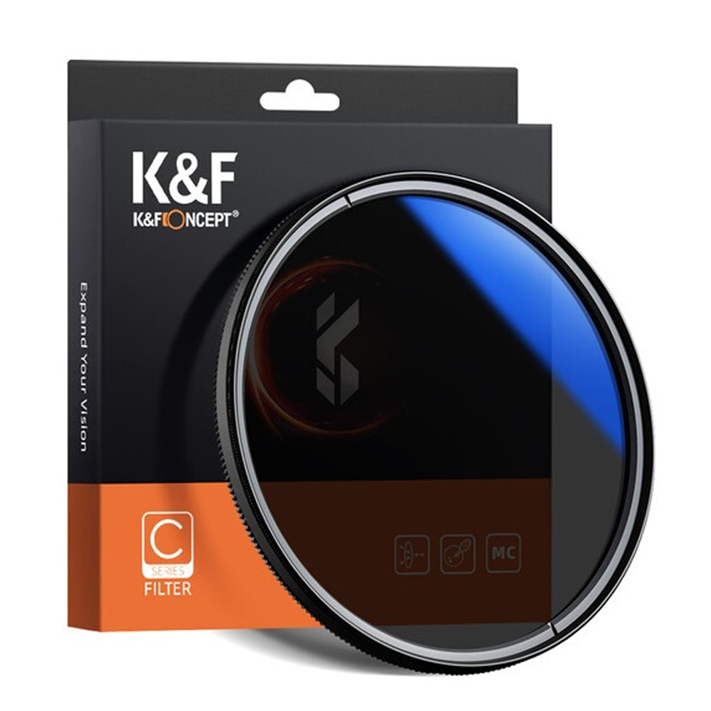 K&F Concept KF01.1442 Blue Multi Coated HMC C Series CPL Filter 82mm - Black