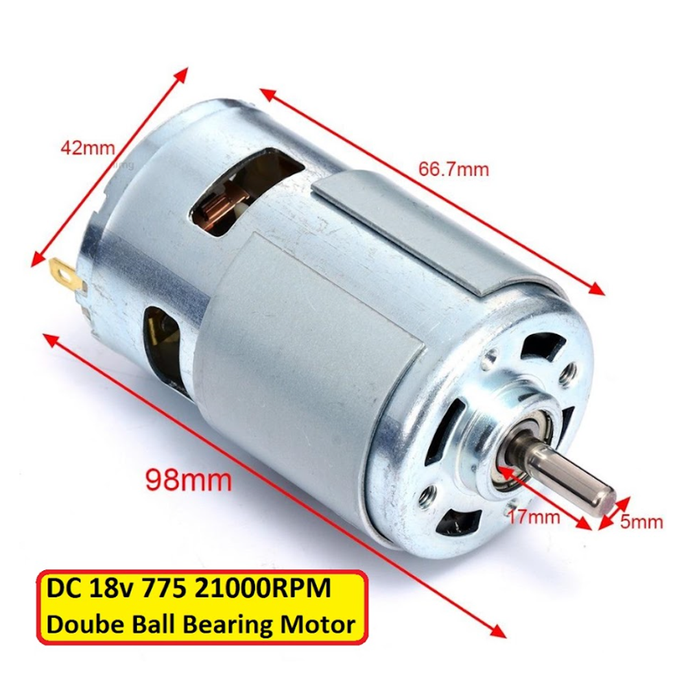 RS 775 DC Motor Front Ball Bearing Back End Copper for Car Wash Water Pump