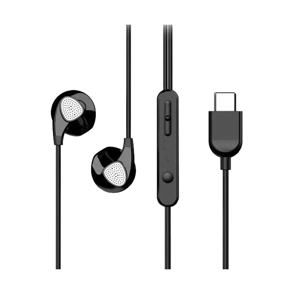 UIISII C1 Type c heavy bass earphone Black