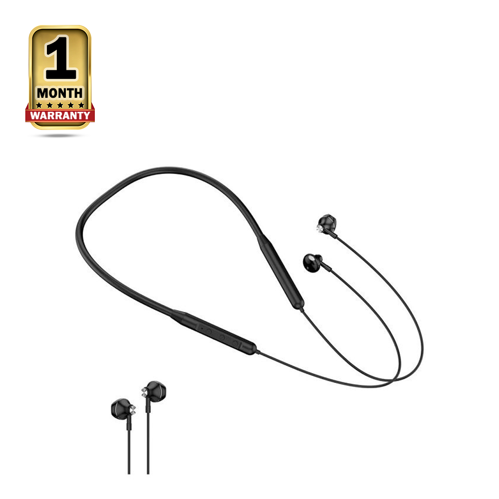 G9 Neckband Magnetic Metal Earphone - Black