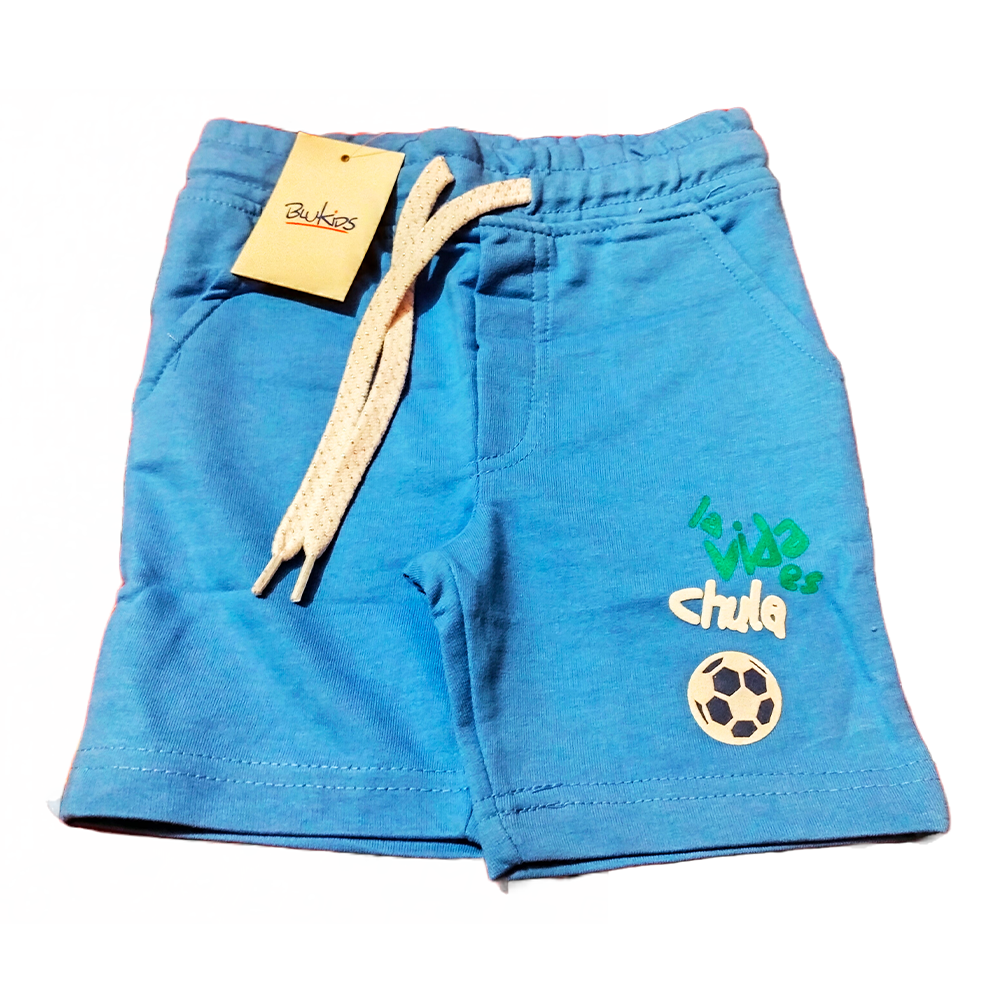 Cotton Pant With Pocket For Kids - Blue