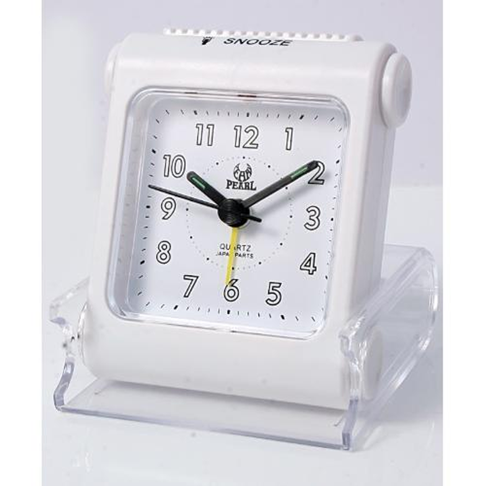 Table Folding Alarm Clock - White