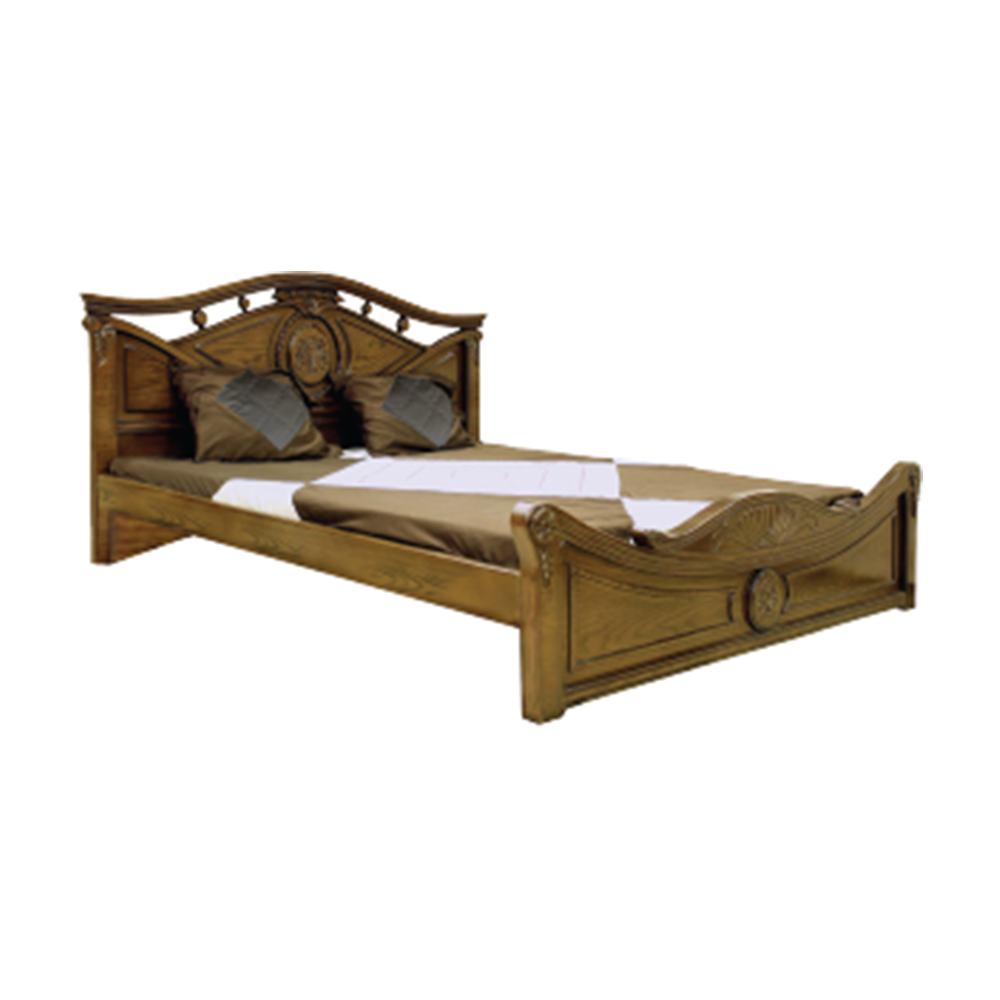 ZNE Solid Wood History Bed - 5*7 Feet - Antique - ZN-BD-20 