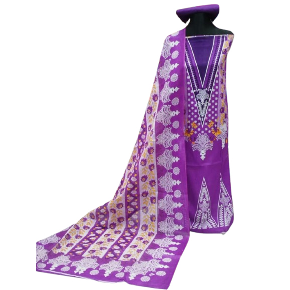 Unstitched Cotton Printed Salwar Kameez For Women - Multicolor - 3A-C7