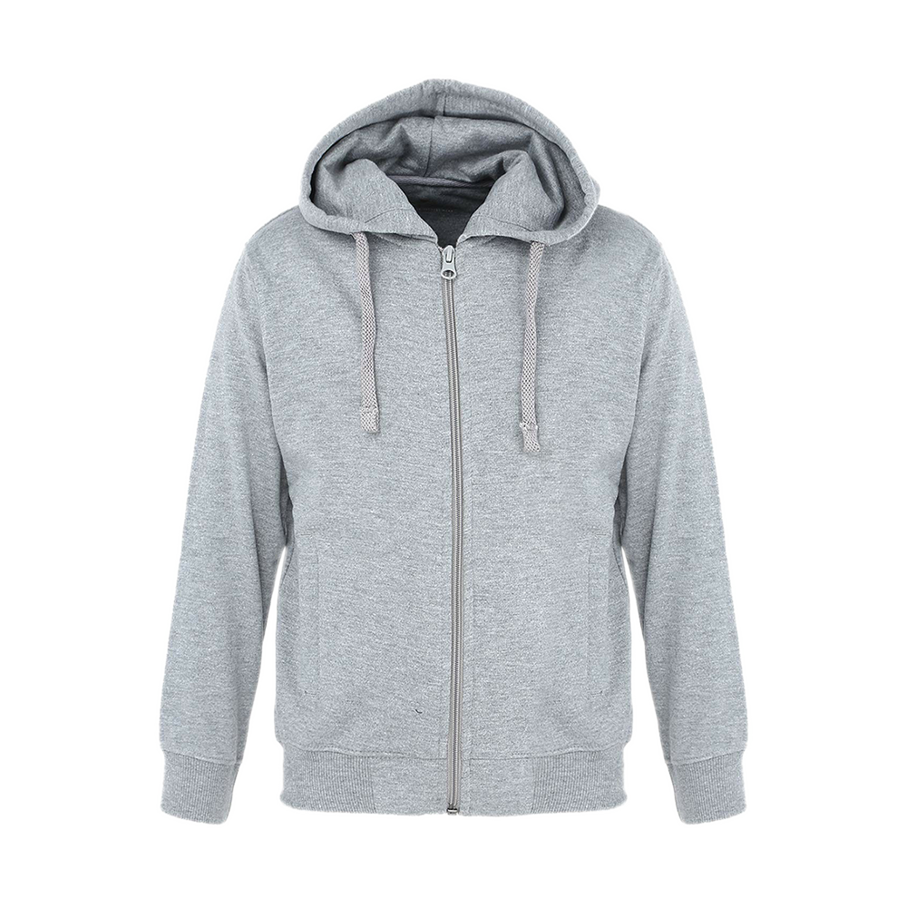 Fleece Full Sleeves Hooddie for Men - Gray - HJM -01