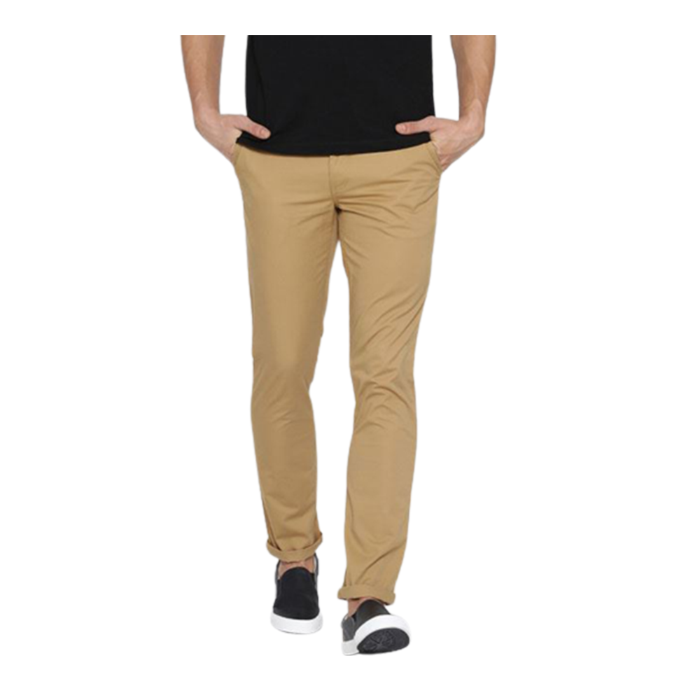 Cotton Chinos Gabardine Pant For Men - Khaki - NZ-3204