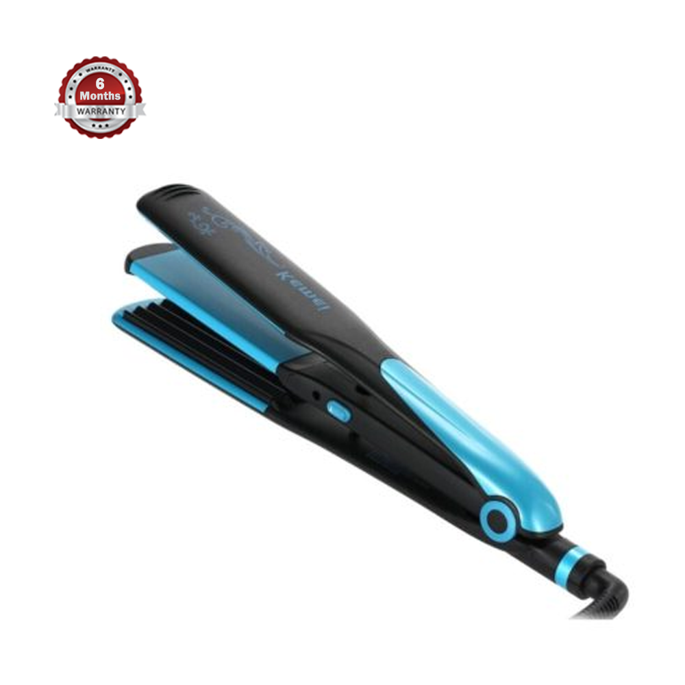 Kemei KM-2209 Hair Straightener For Women - Black And Blue