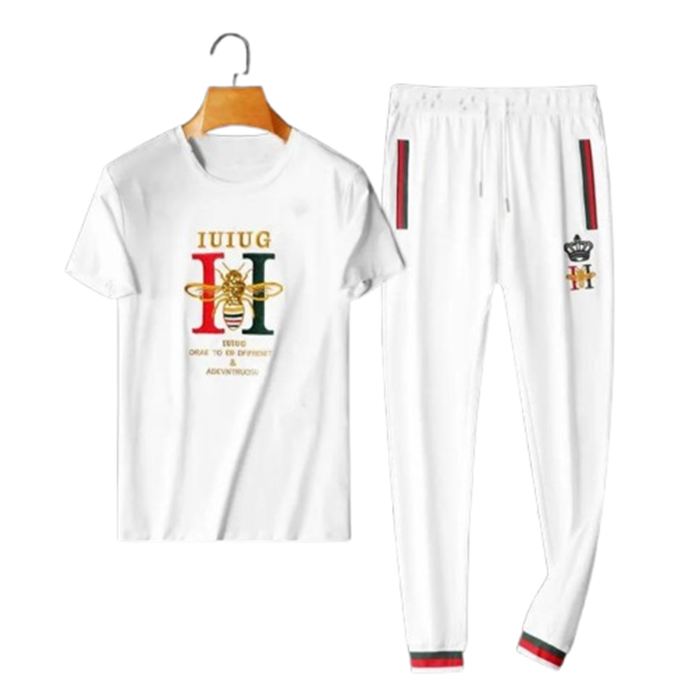 PP Jersy Trouser Full Track Suit For Men - White - TF-85