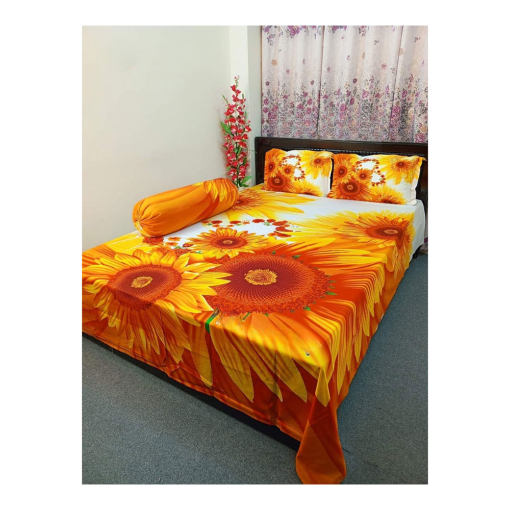 Cotton Bedsheet with Pillow Covers - king Size - 2502062