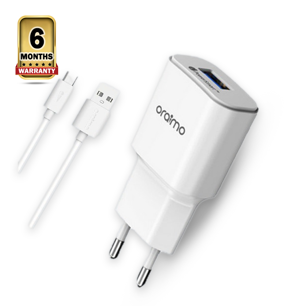 Oraimo OCW-E66S 10W Fast Charging Charger Adapter - Black - 10306523