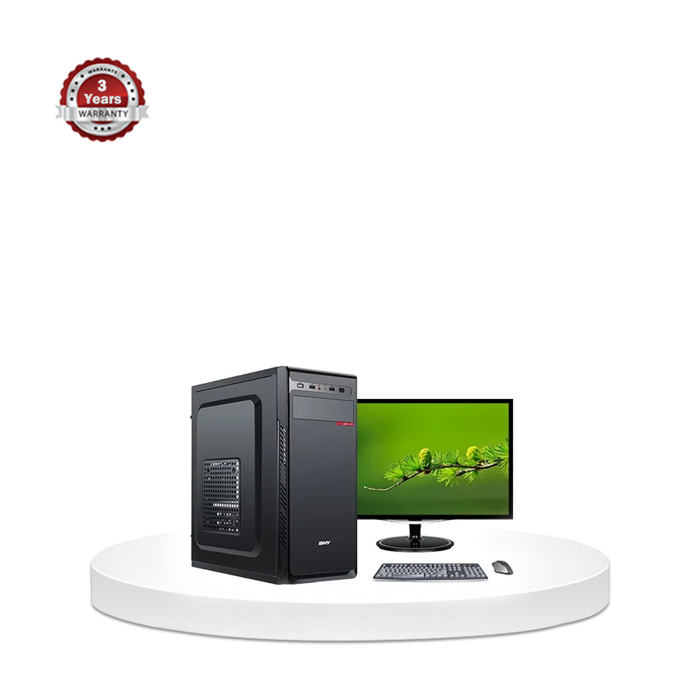 PC 408 Intel Core i3 4th Generation - 500GB HDD - 120GB SSD - 8GB DDR3 Ram -  GP 2GB - 19'' Monitor -  WINDOWS 10 64 BIT - PC - Black