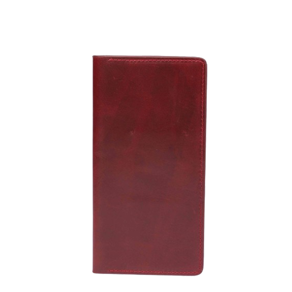 Rnw Leather Long Wallet For men- RedWine