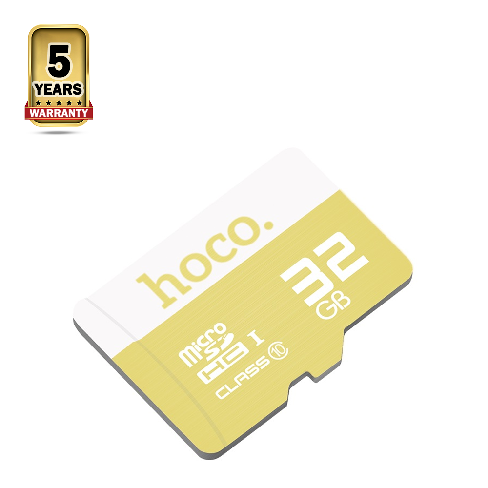 Hoco TF32 Class 10 High Speed Micro SD Memory Card - 32GB - Yellow