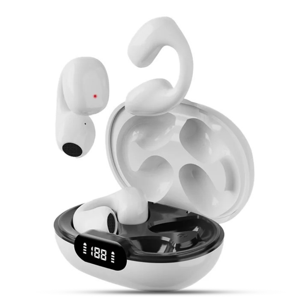 LY22 LED Power Display Wireless Gaming Earbuds Black and White