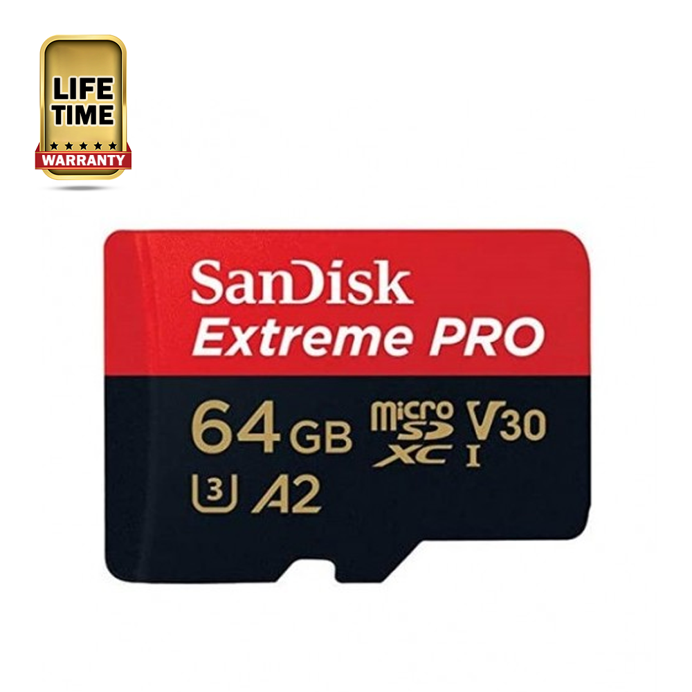 Sandisk Extreme PRO 200mbps microSDXC UHS-I Memory Card - 64GB
